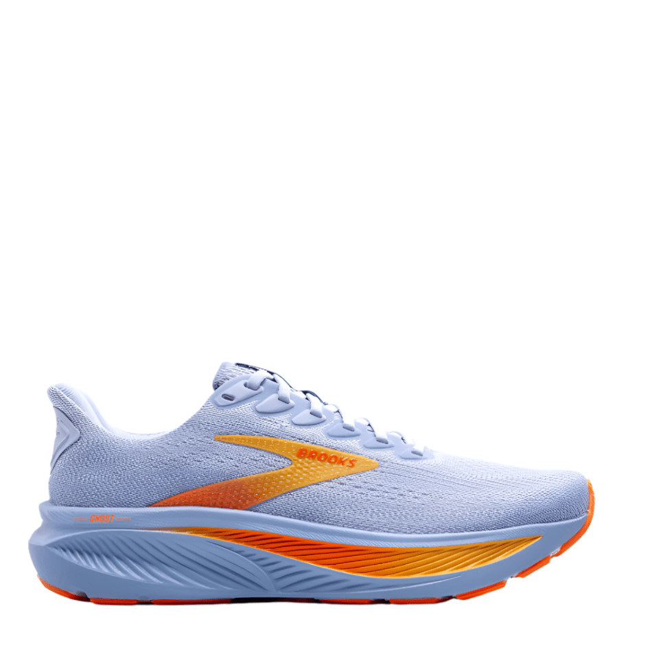 Brooks Women's Ghost 17 Running Shoes in Blue Heron/White/Orange AW25