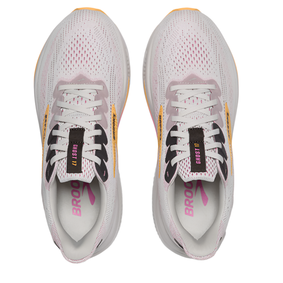 Brooks Women's Ghost 17 Running Shoes in Oyster/Apricot/Pink AW25