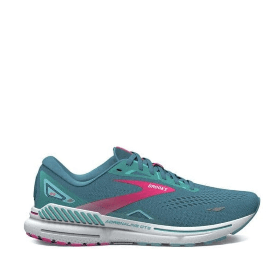 Brooks Women's Adrenaline GTS 23 Running Shoes in Storm Blue/Pink/Aqua AW24