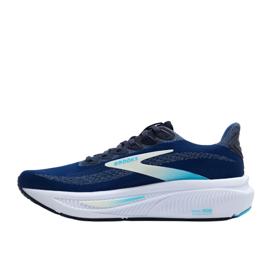Brooks Women's Ghost 17 D Wide Fit Running Shoes in Navy/Green/Turquoise AW25
