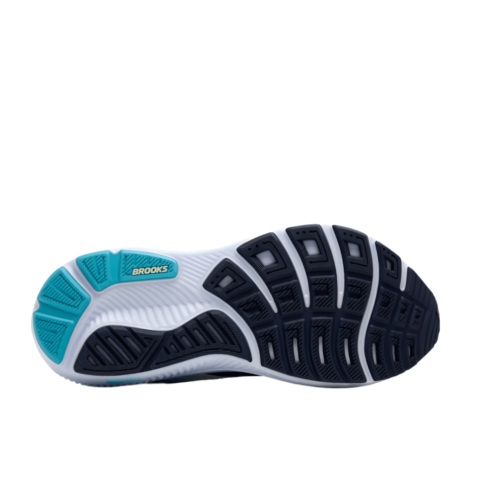 Brooks Women's Ghost 17 D Wide Fit Running Shoes in Navy/Green/Turquoise AW25