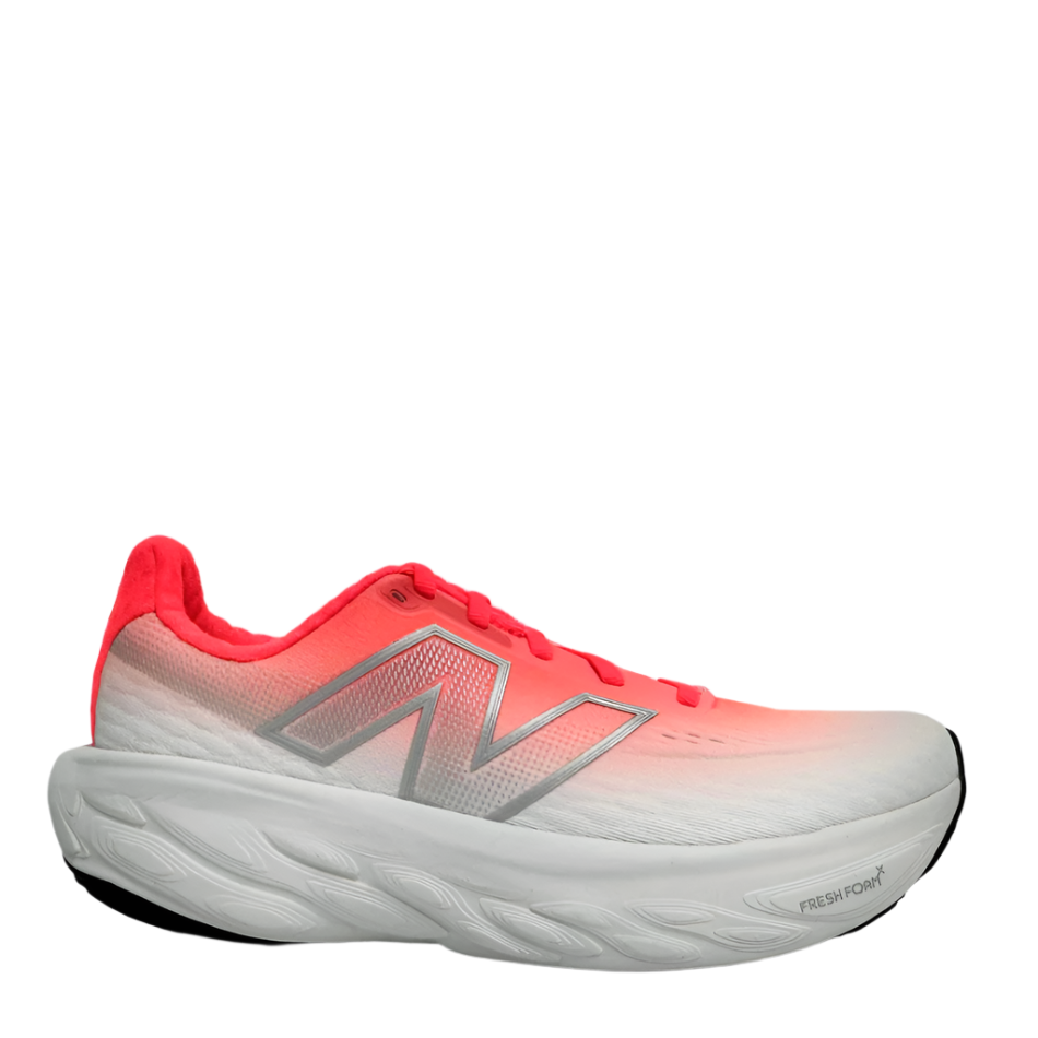 New Balance Men's 1080 V14 2E Wide Fitting Running Shoes in Urgent Red/Rain Cloud/BlackAW25