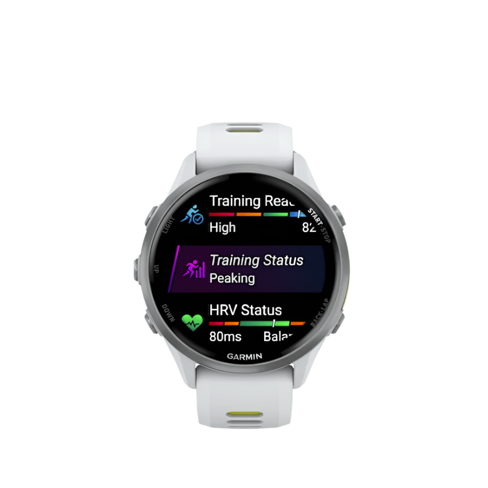 Garmin Unisex Forerunner 970 GPS Running Watch in Whitestone/Translucent Amp Yellow