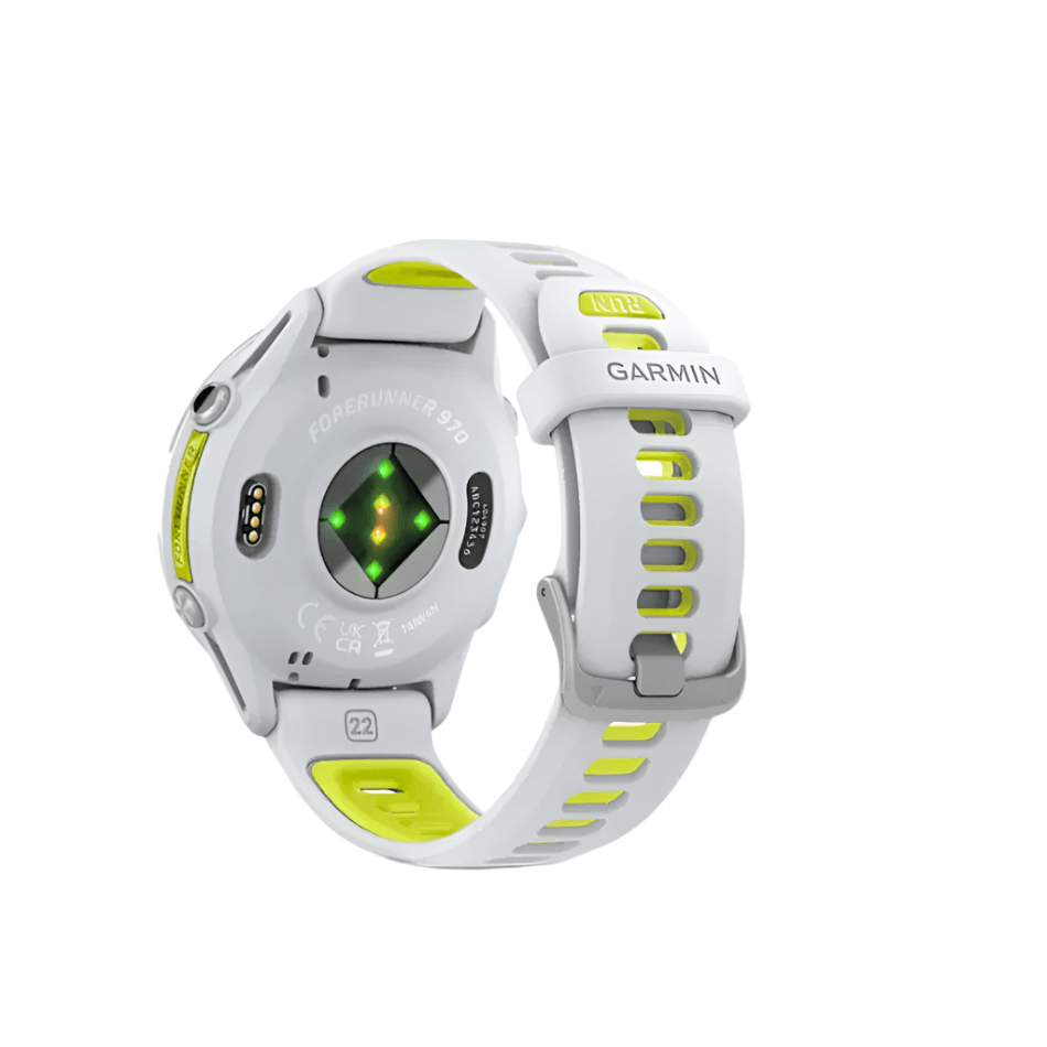 Garmin Unisex Forerunner 970 GPS Running Watch in Whitestone/Translucent Amp Yellow