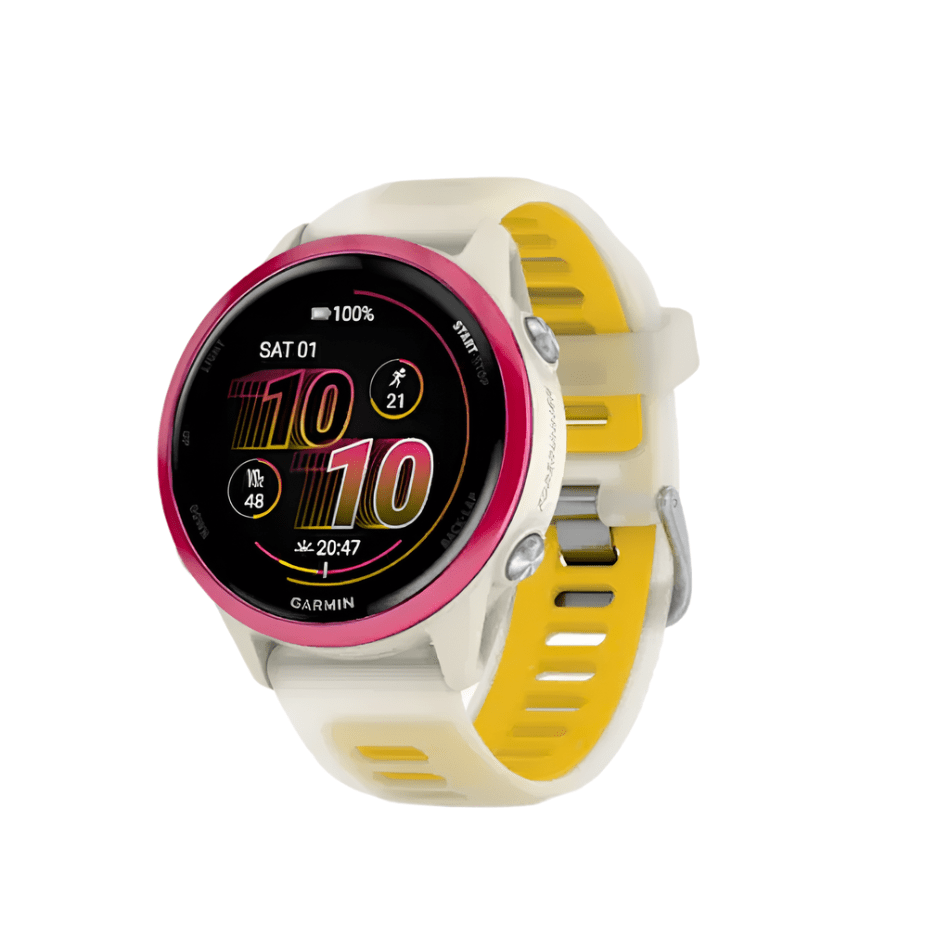 Garmin Unisex Forerunner 570 42mm GPS Running Watch in Bone/Raspberry/Mango