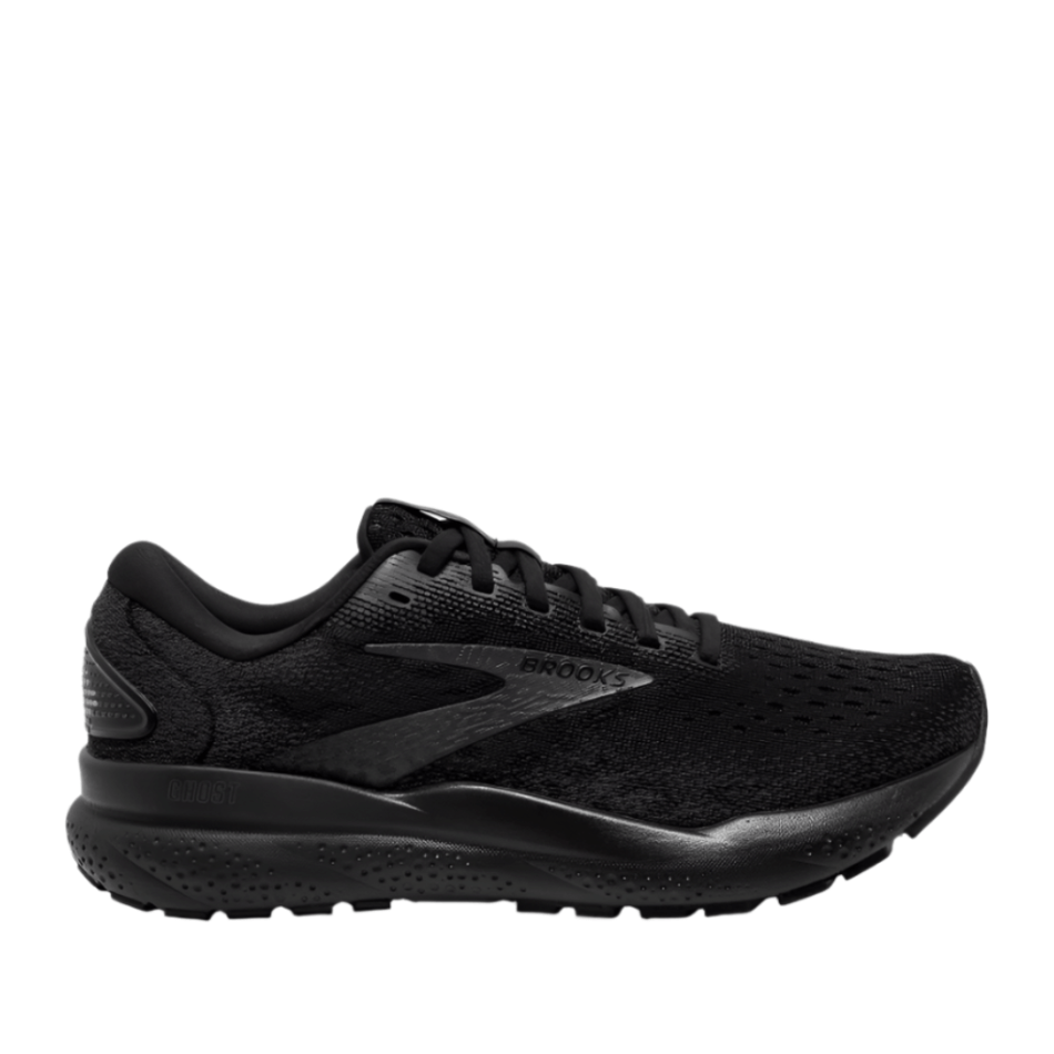 Brooks Men's Ghost 16 4E Wide Fitting Running Shoes in Black/Black/Ebony