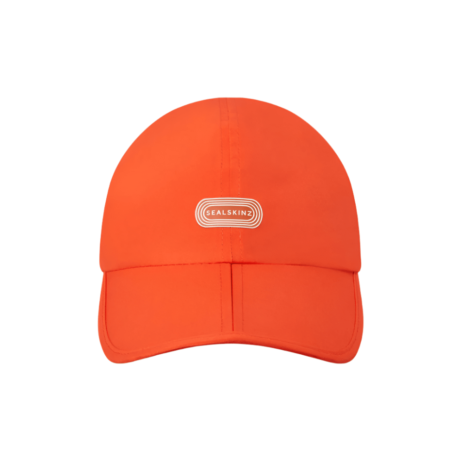 Sealskinz Wymondham Waterproof Quick Dry Foldable Running Cap in Orange
