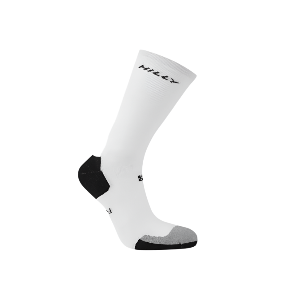 Hilly Marathon Fresh Crew Min Running Socks in White/Grey SS25