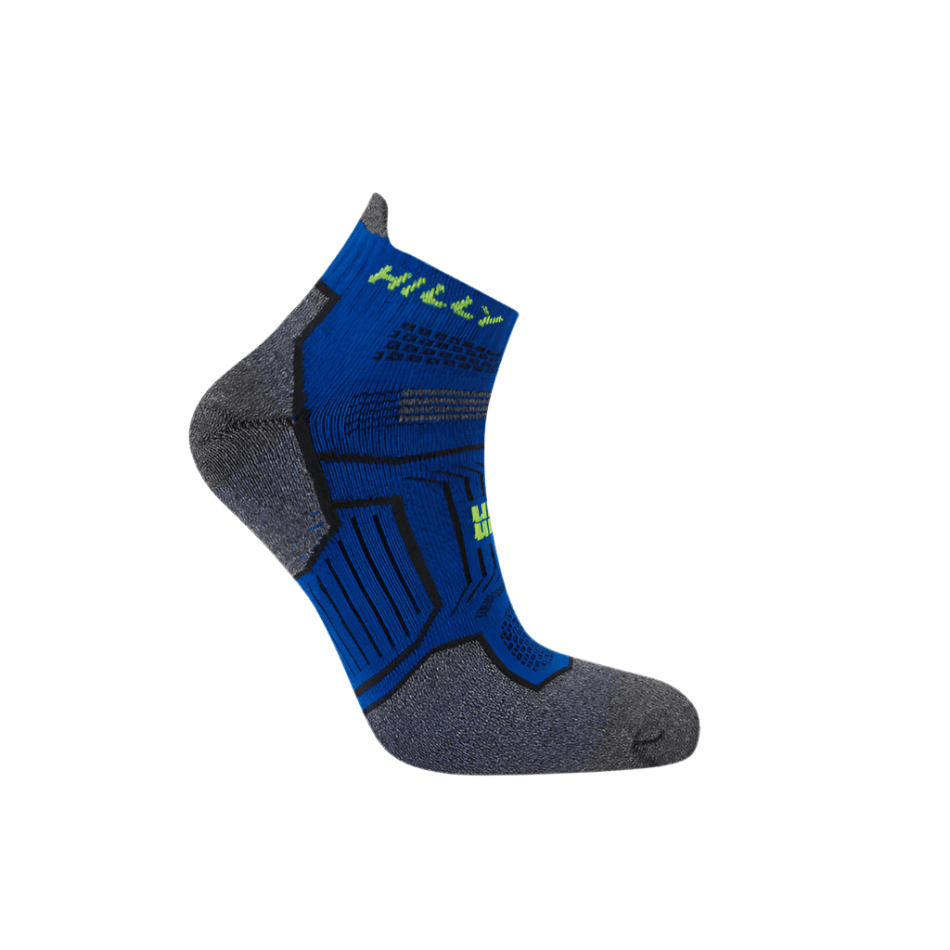Hilly Twin Skin Socklet Med Running Socks in Cobalt/Grey Marl SS25