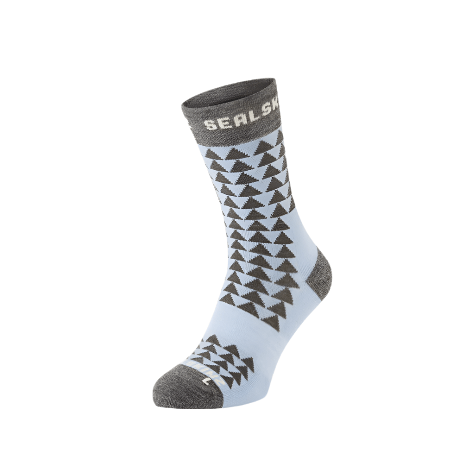 Sealskinz Hilgay Merino Mid Length Running Sock in Blue SS25