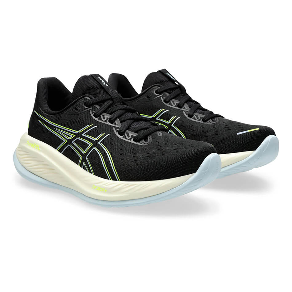 ASICS GEL-CUMULUS 26 Women's Running Shoes in Black/Safety Yellow AW24