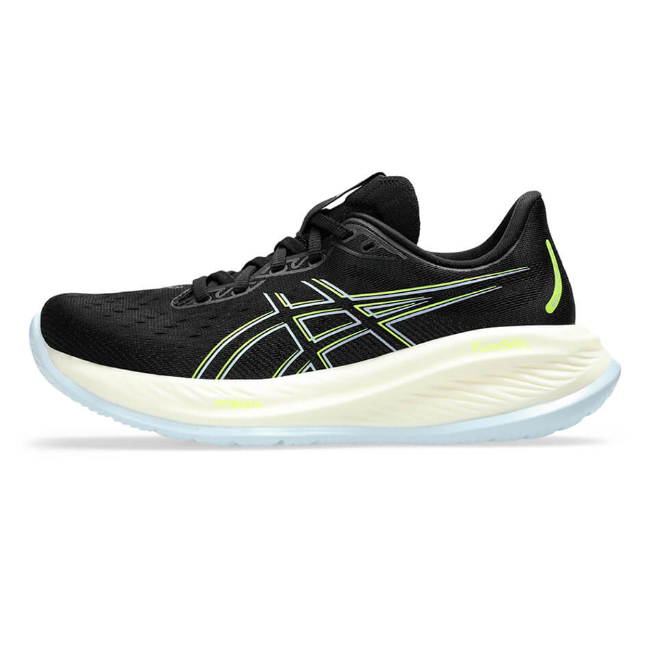 ASICS GEL-CUMULUS 26 Women's Running Shoes in Black/Safety Yellow AW24