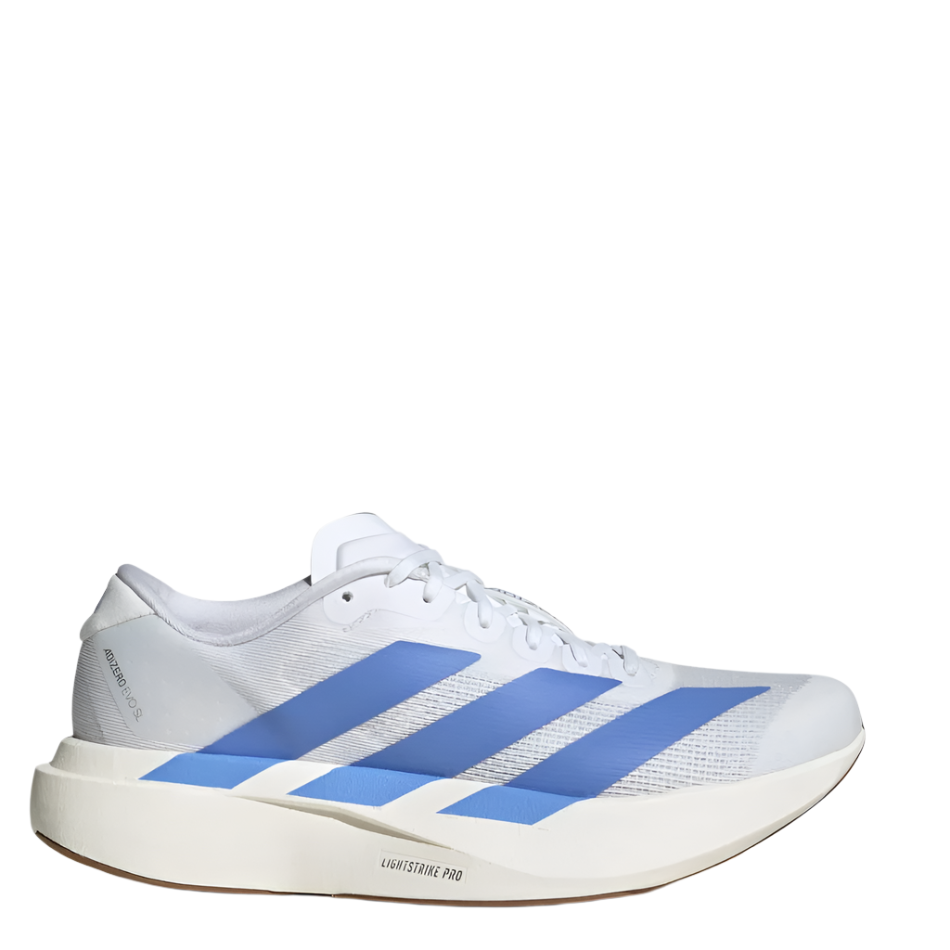 Adidas Women's Adizero Evo SL Running Shoes in FTWR White/Blue Fusion/Off White AW25