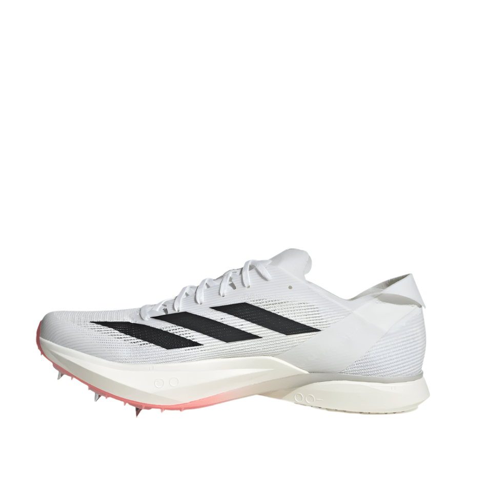 Adidas Unisex Adizero Avanti Track Spikes in Cloud White/Core Black/Lucid Red SS25