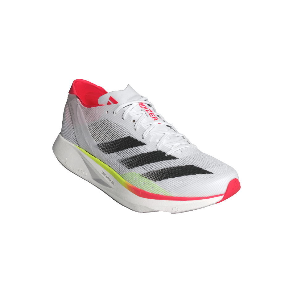 Adidas Men's Adizero Takumi Sen 10 Running Shoes in Cloud White/Core Black/Lucid Red SS25