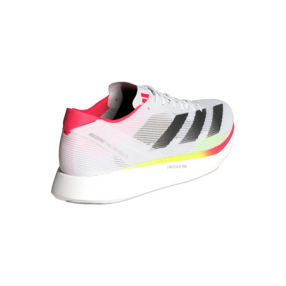 Adidas Men's Adizero Takumi Sen 10 Running Shoes in Cloud White/Core Black/Lucid Red SS25