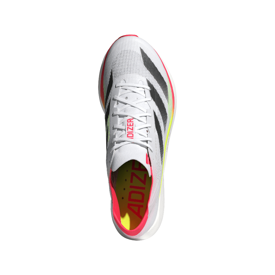 Adidas Men's Adizero Takumi Sen 10 Running Shoes in Cloud White/Core Black/Lucid Red SS25