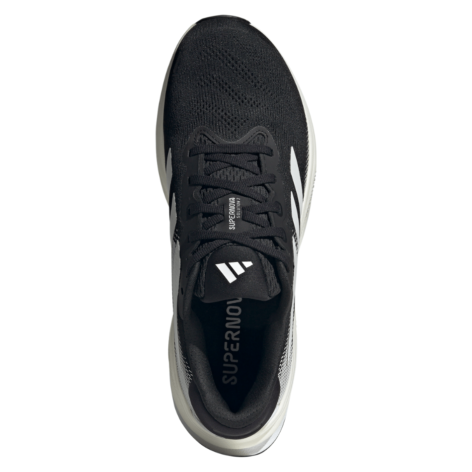 Adidas Men's Supernova Solution 2 Running Shoes in Core Black/Cloud White/Core Black SS25