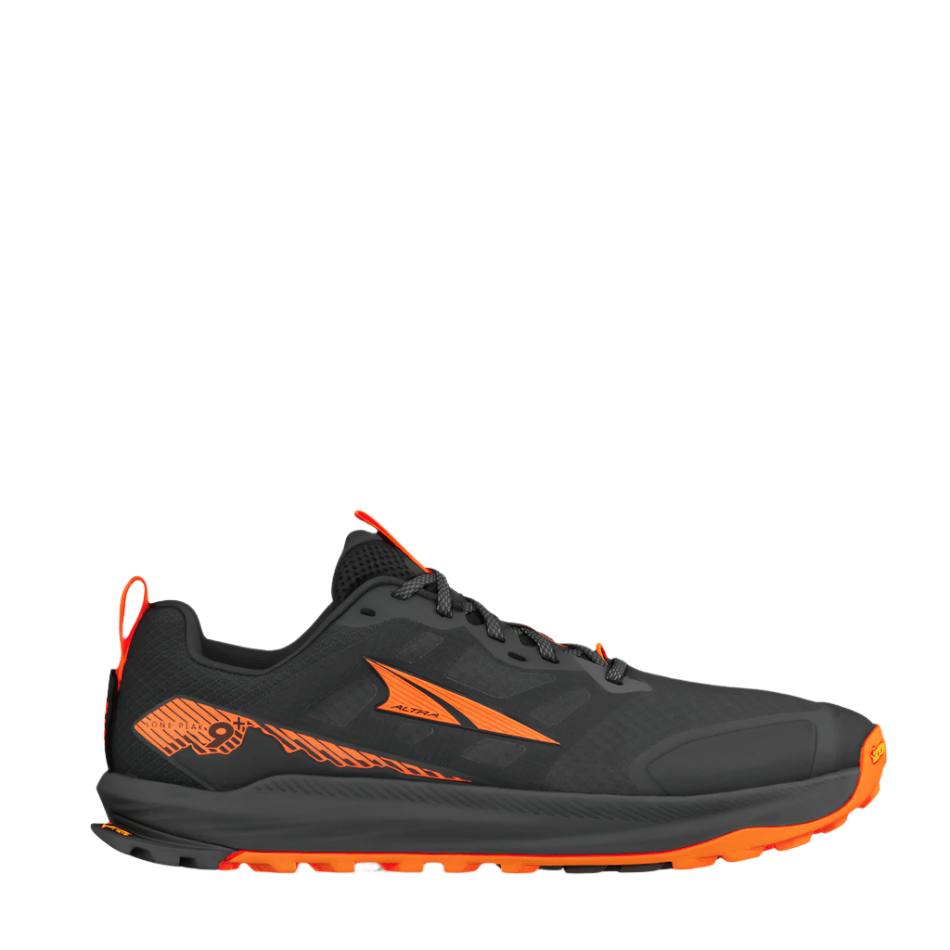 Altra Men's Lone Peak 9 + Trail Running Shoes in Black/Orange SS25