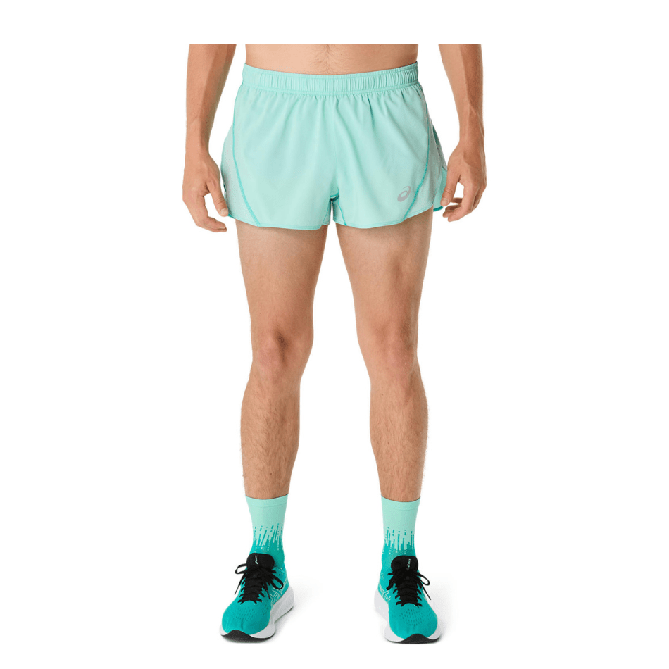 ASICS Men's Core Split Running Short in Oasis Green SS25