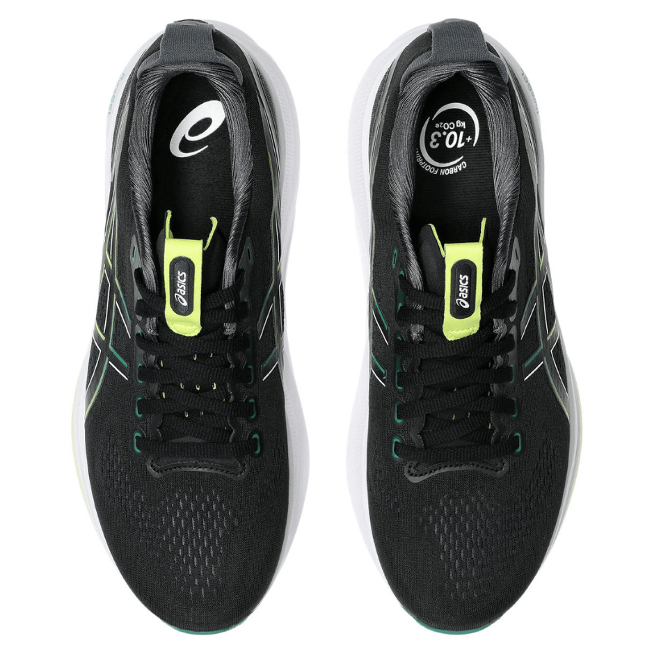 ASICS Men's GEL-KAYANO 32 Running Shoes in Black/Jasper Green AW25