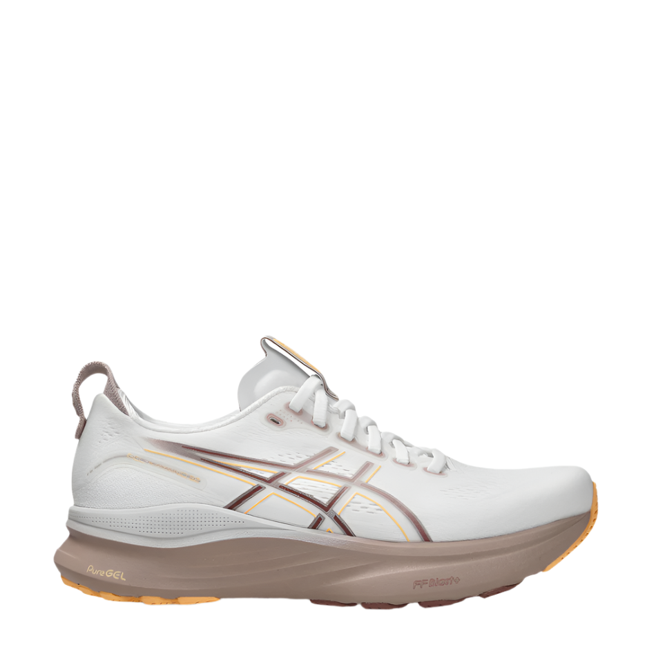 ASICS Women's GEL-KAYANO 32 Running Shoes in White/Orange Glow AW25