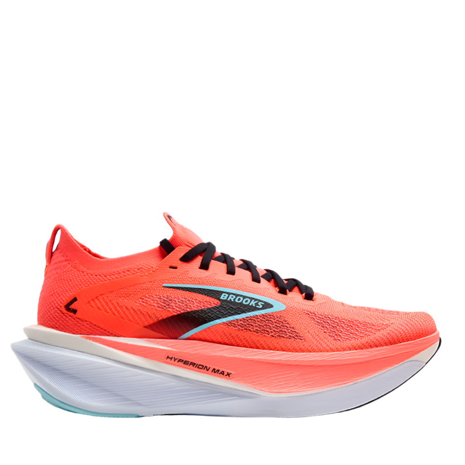Brooks Men's Hyperion Max 3 Running Shoes in Fiery Coral/Black/Atomizer AW25