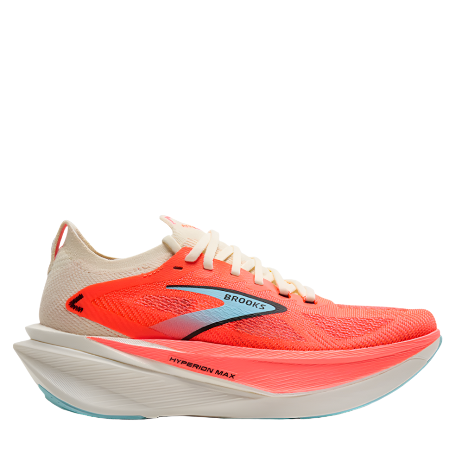 Brooks Women's Hyperion Max 3 Running Shoes in Coconut/Fiery Coral/Atomizer AW25