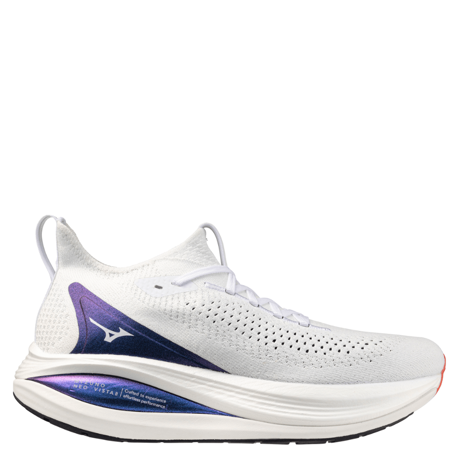 Mizuno Men's Neo Vista 2 Running Shoes in White/White/Iris Bloom AW25