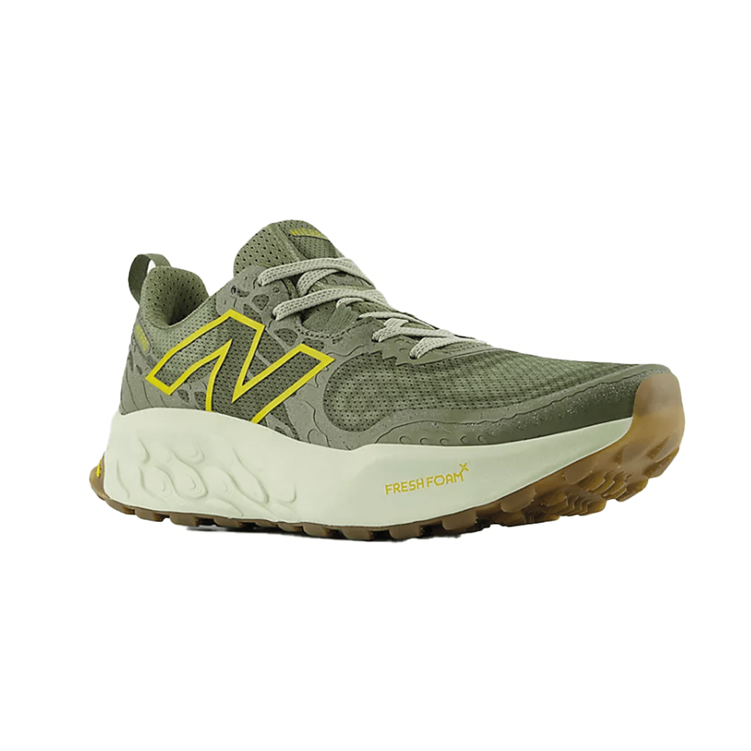 New Balance Men's Fresh Foam X Hierro v8 Trail Running Shoes in Dark Olivine with Olivine and Lichen Green SS24