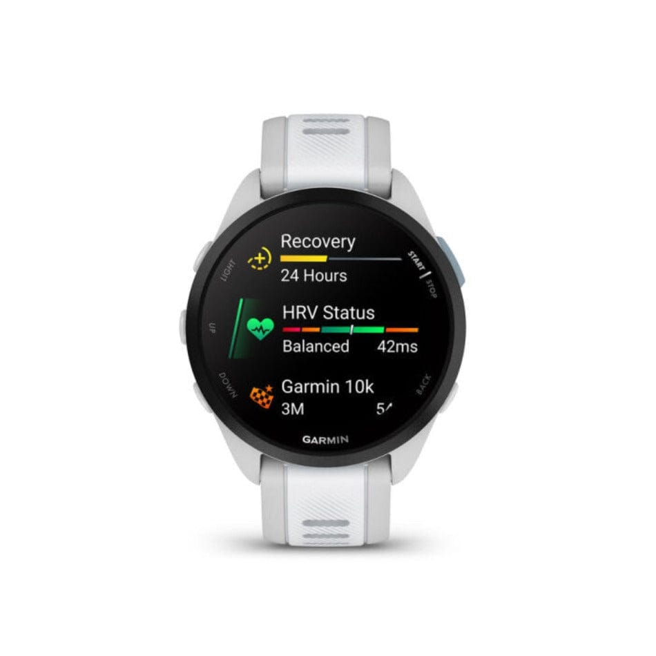 Garmin Unisex Forerunner 165 Running Watch in Mist Grey and Whitestone