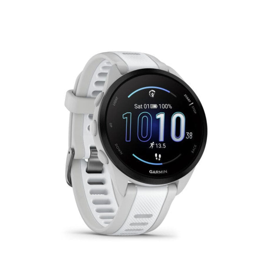 Garmin Unisex Forerunner 165 Running Watch in Mist Grey and Whitestone