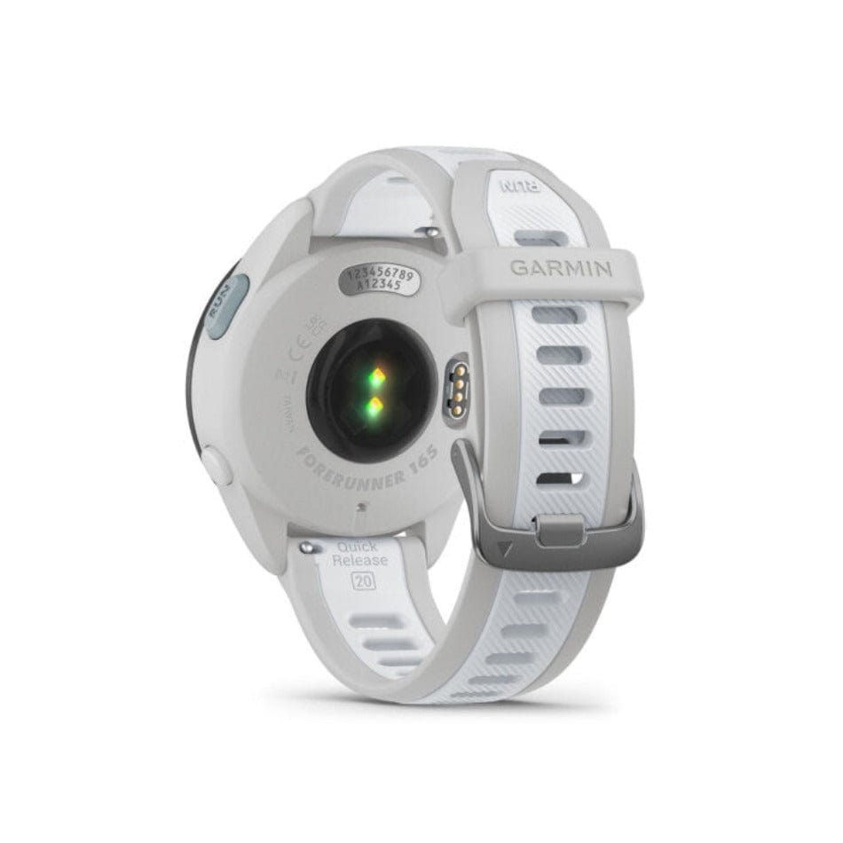Garmin Unisex Forerunner 165 Running Watch in Mist Grey and Whitestone