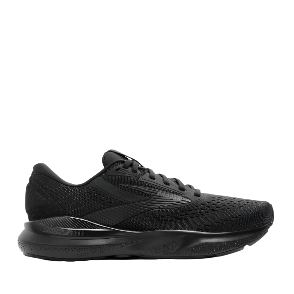 Brooks Men's Adrenaline GTS 24 Running Shoes in Black/Black/Ebony SS25