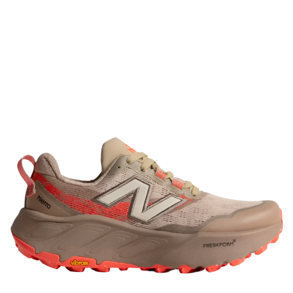 New Balance Women's Hierro v9 Trail Running Shoes in Desert Clay/Earth Shadow/Urgent Red AW25