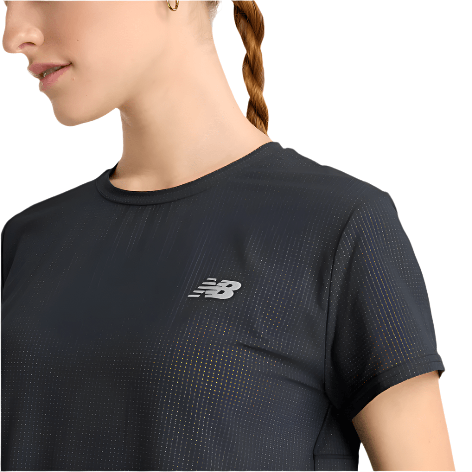 New Balance Women's Race Day Ultralight T-shirt in Black SS25