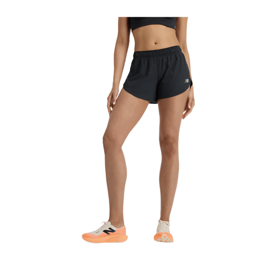 New Balance Women's RC Ultralight 3" Split Short in Black SS25