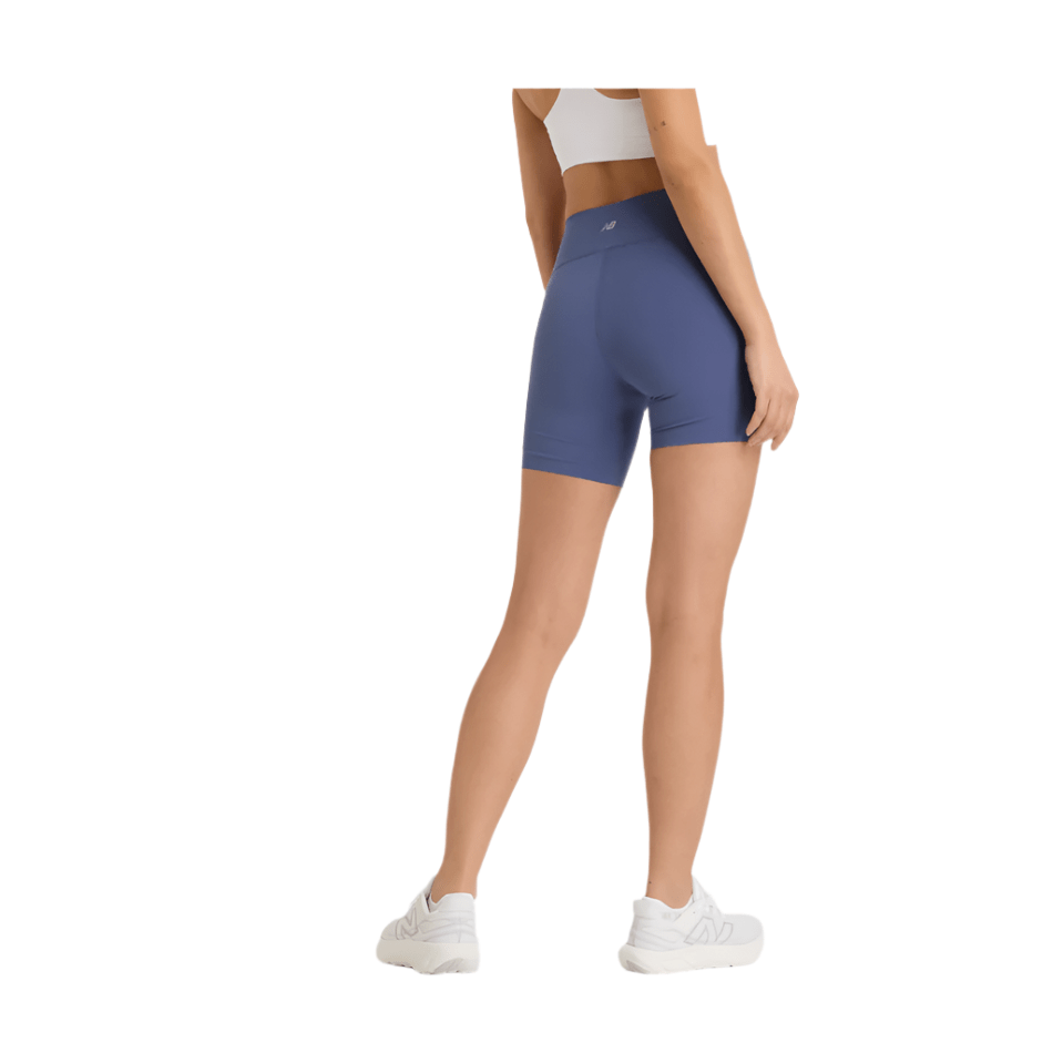 New Balance Women's Sleek Pocket 6 Inch High Rise Short in Dream State SS25