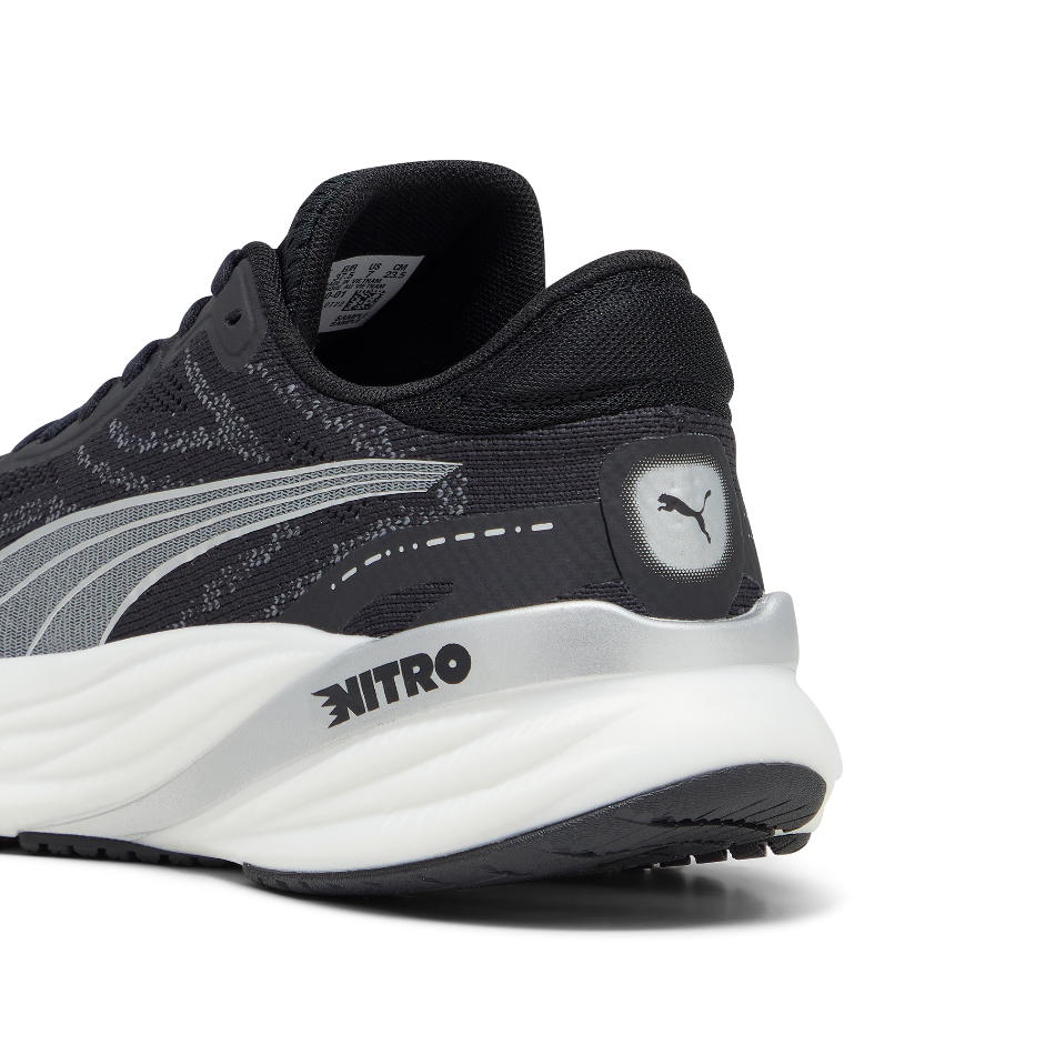 Puma Magnify Nitro 2 Women's Running Shoes in PUMA Black/White/Silver AW24