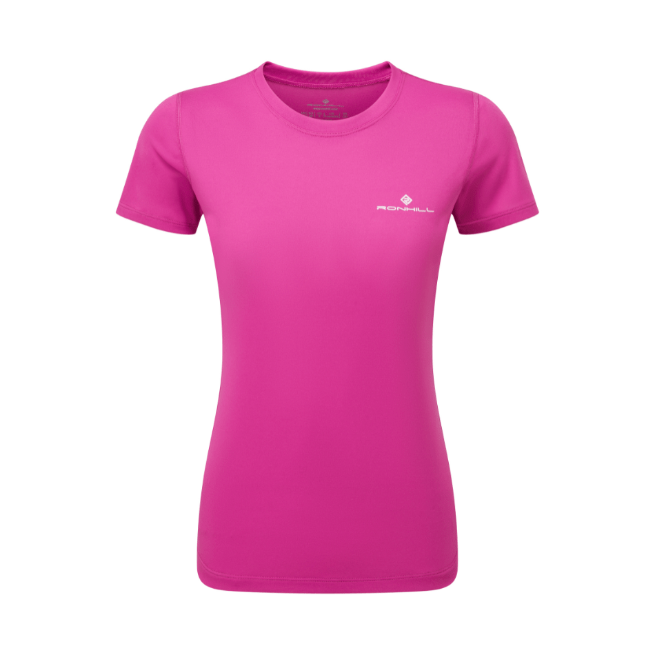 Ronhill Women's Core Short Sleeved Tee in Razzmataz/Bright White SS25