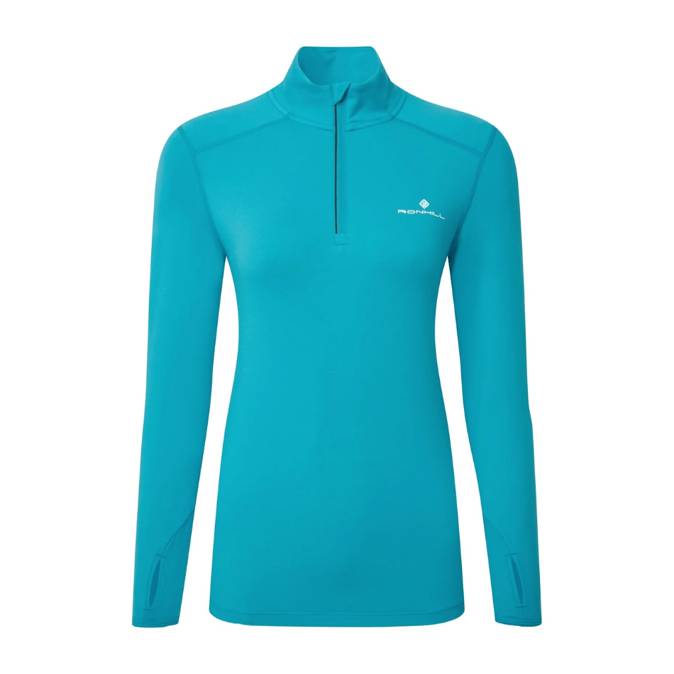 Ronhill Women's Core Thermal 1/4 Zip in Azure/Bright White SS25