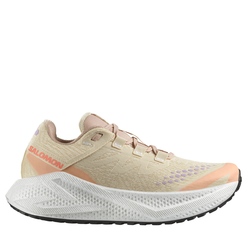 Salomon Women's Aeroglide 3 GRVL Running Shoes in Shortbread/White/Fusion Coral SS25