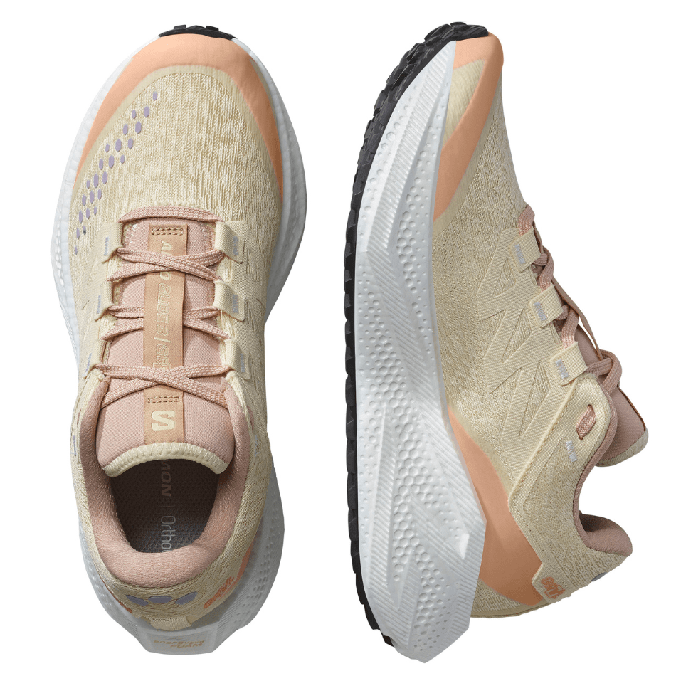 Salomon Women's Aeroglide 3 GRVL Running Shoes in Shortbread/White/Fusion Coral SS25