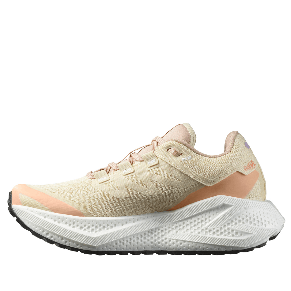 Salomon Women's Aeroglide 3 GRVL Running Shoes in Shortbread/White/Fusion Coral SS25