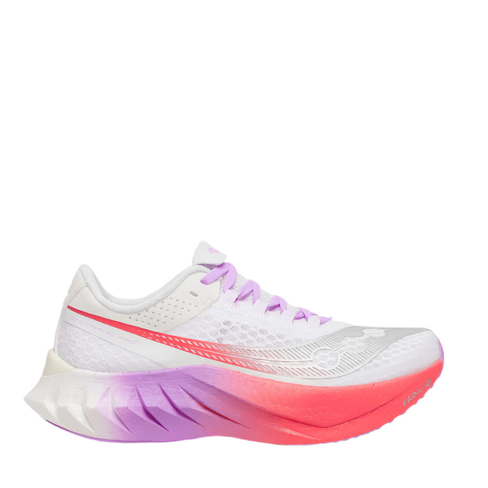 Saucony Women's Endorphin Pro 4 Running Shoes in White/Crocus AW25