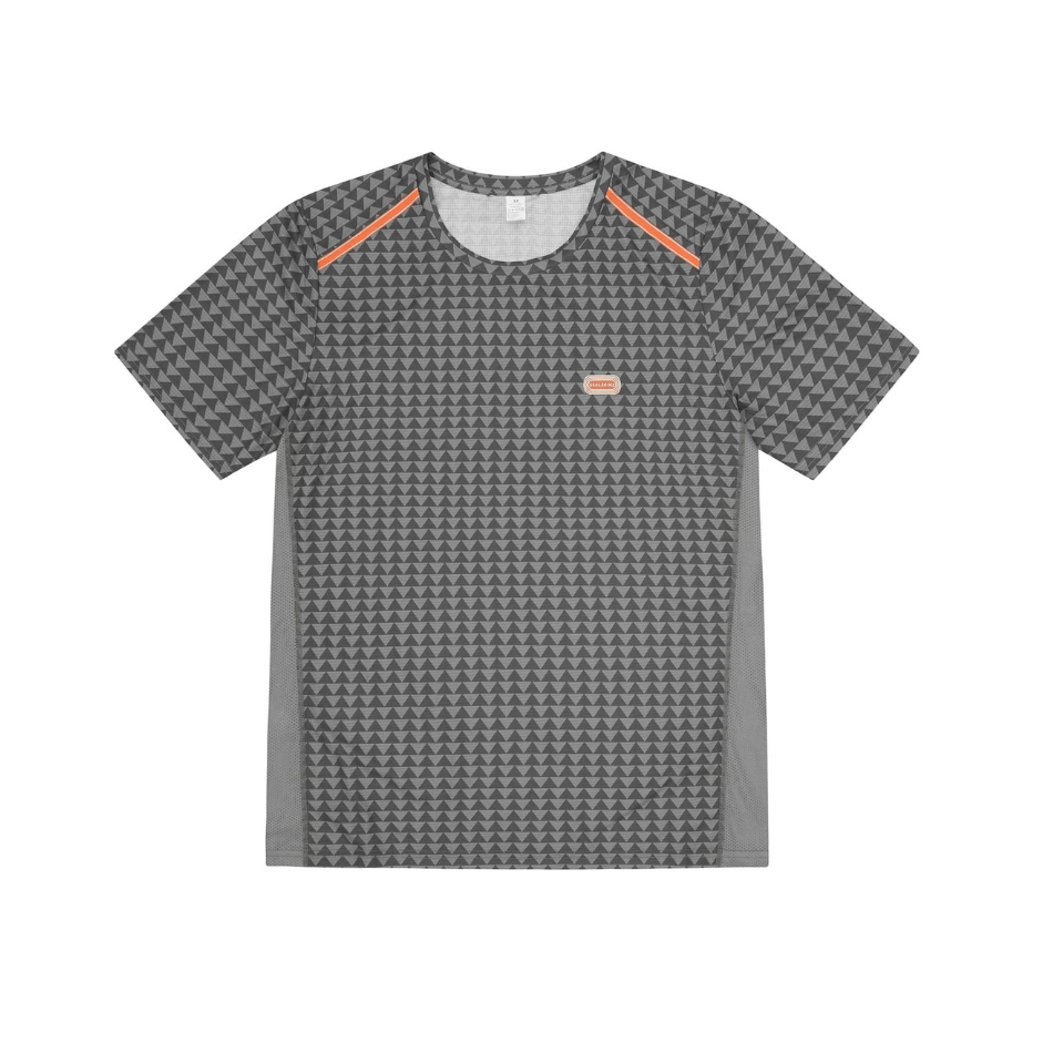 Sealskinz Men's Sprowston Ultra Light Running T-shirt Diamond Print in Black SS25