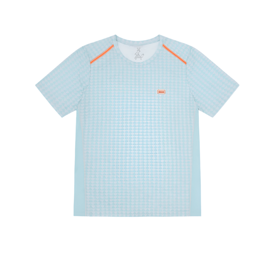 Sealskinz Men's Sprowston Ultra Light Running T-shirt Diamond Print in Blue SS25