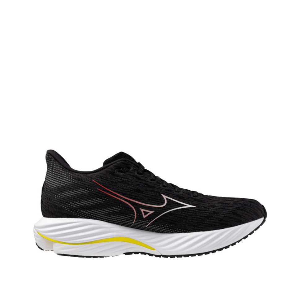 Mizuno Men's Wave Rider 28 Running Shoes in Black/White/Evening Primrose SS25