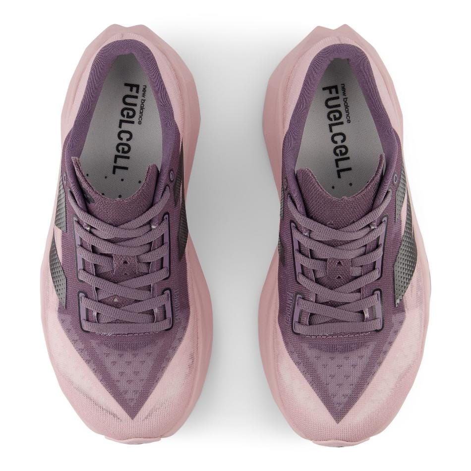 New Balance Women's FuelCell Rebel V4 Running Shoes in Twilight Haze/Dark Ice Wine/Black SS25
