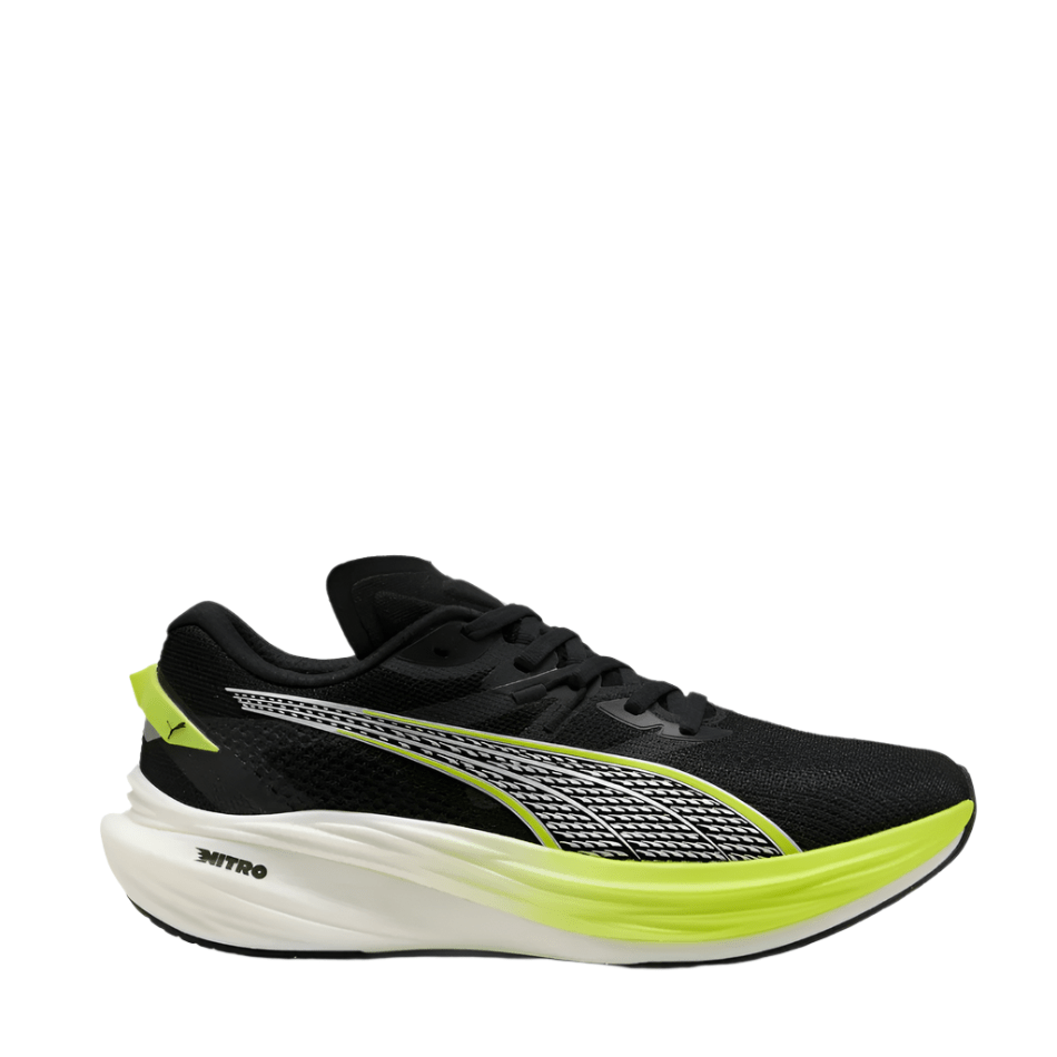 Puma Men's Deviate Nitro 3 Running Shoes in PUMA Black/Yellow Alert SS25